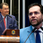 Eduardo Braga e Plínio Valério permanecerão no Senado Federal pelos próximos oito anos. (Foto: Arte/Diário Manauara)