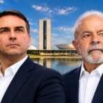 Flávio Bolsonaro (PL) e Luiz Inácio Lula da Silva (PT) disputarão o segundo turno. (Arte/Diário Manauara)