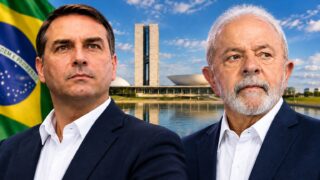 Flávio Bolsonaro (PL) e Luiz Inácio Lula da Silva (PT) disputarão o segundo turno. (Arte/Diário Manauara)