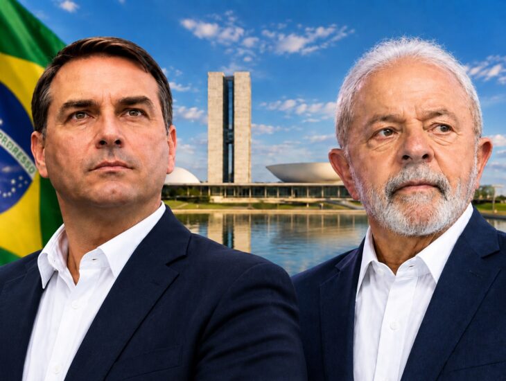 Flávio Bolsonaro (PL) e Luiz Inácio Lula da Silva (PT) disputarão o segundo turno. (Arte/Diário Manauara)