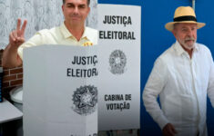 Flávio Bolsonaro e Lula votaram nesta manhã de domingo, 4 de outubro. (Fotos: Reprodução)