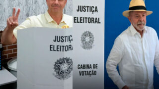 Flávio Bolsonaro e Lula votaram nesta manhã de domingo, 4 de outubro. (Fotos: Reprodução)