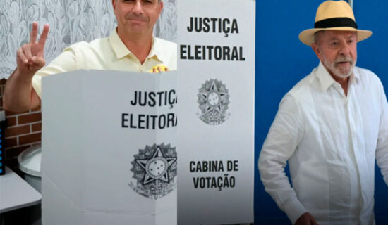 Flávio Bolsonaro e Lula votaram nesta manhã de domingo, 4 de outubro. (Fotos: Reprodução)