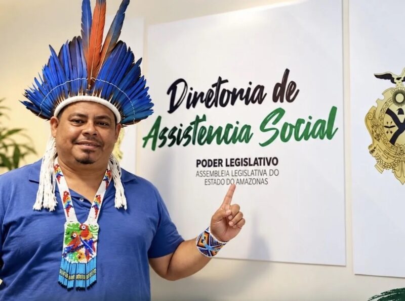 Ismael Munduruku, líder indígena concorre pela primeira vez ao Senado. (Foto: Reprodução/Facebook)