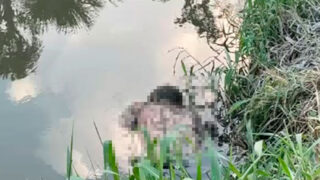 Corpo de homem em igarapé na Zona Norte de Manaus. (Foto: Reprodução)