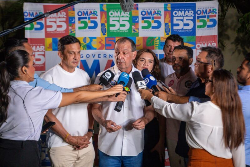 Omar lidera primeiro turno no AM e mira propostas no 2º turno
