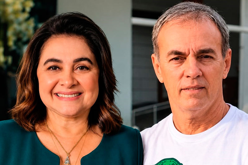 Maria do Carmo e Jefferson Coronel. (Fotos: Divulgação/Arte Diário Manauara) Polícia busca Maria do Carmo e dois marqueteiros da campanha